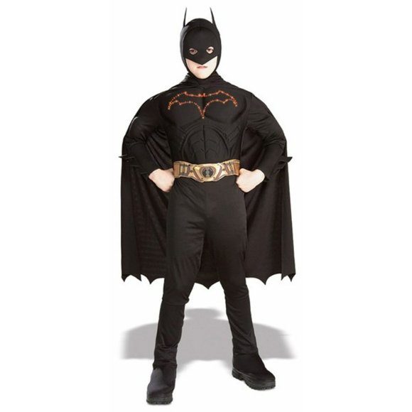 DELUXE BATMAN COSTUME HALLOWEEN BATMAN BEGINS JUMPSUIT CAPE CHILD L, AGES 8-10 - Picture 1 of 2